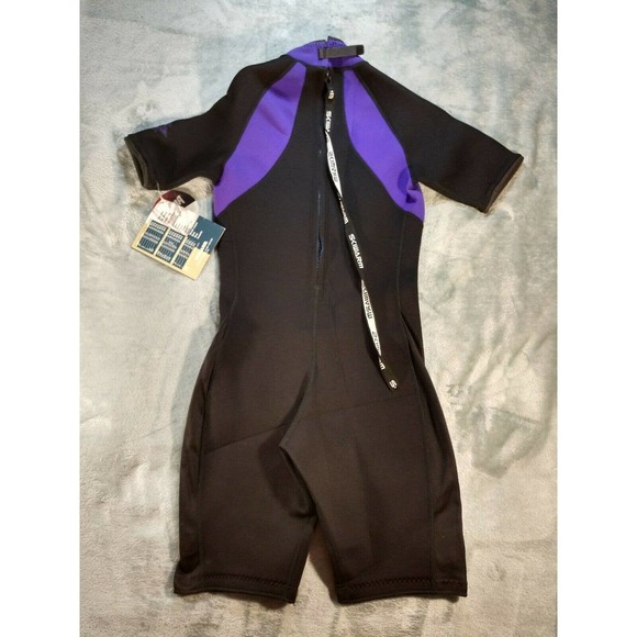 SKI WARM Wetsuit Tempest Ladies Sz 10 NWT Purple Black Neoprene Shorty - Picture 2 of 8